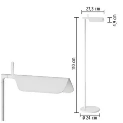 Tab F LED VloerLamp Wit - Flos - Koop Online -Woonverlichting Winkel 354 3 1