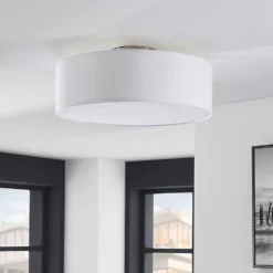 Sebatin Plafondlamp Ø40 White/Nickel - Lindby - Koop Online -Woonverlichting Winkel 42510965031113