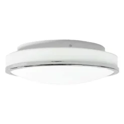 Lyss Round LED Plafondlamp IP44 Ø34 Chrome - Lindby - Koop Online