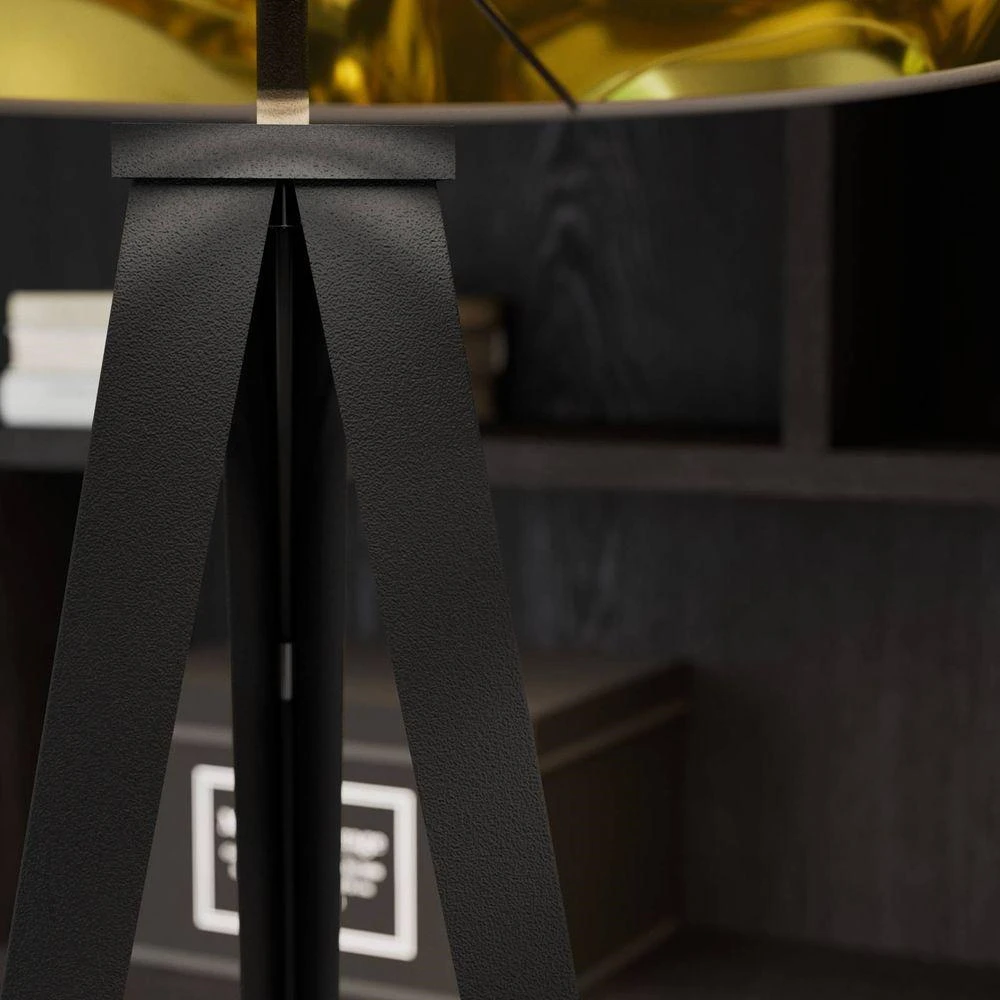 Benik Vloerlamp Black/Gold - Lindby - Koop Online 6 Benik Vloerlamp Black/Gold - Lindby - Koop Online - Afbeelding 6