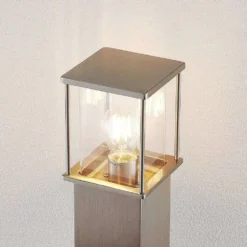 Caspa Buiten Tuinlamp Steel/Clear - Lindby - Koop Online -Woonverlichting Winkel 42510965495464