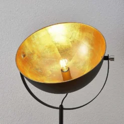 Muriel 1 Vloerlamp Black/Gold - Lindby - Koop Online -Woonverlichting Winkel 42510965519076