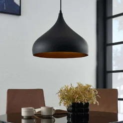 Ritana Hanglamp Black/Gold - Lindby - Koop Online -Woonverlichting Winkel 42510965598663