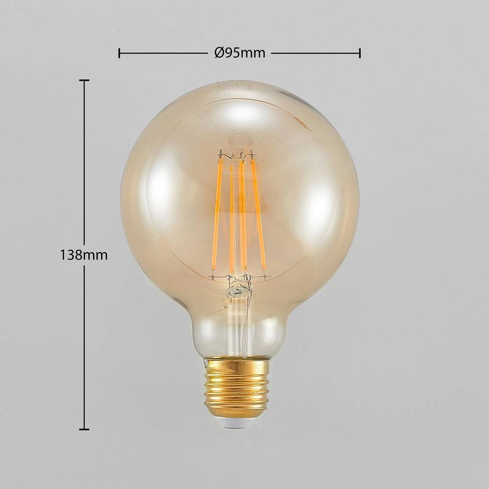 Lichtbron LED 6,5W (650lm) 2500K Amber G95 3-Step-Dim E27 - Arcchio - Koop Online 2 Lichtbron LED 6,5W (650lm) 2500K Amber G95 3-Step-Dim E27 - Arcchio - Koop Online - Afbeelding 2