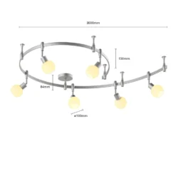 Peetz Plafondlamp Silver/White - Arcchio - Koop Online -Woonverlichting Winkel 42510965819116