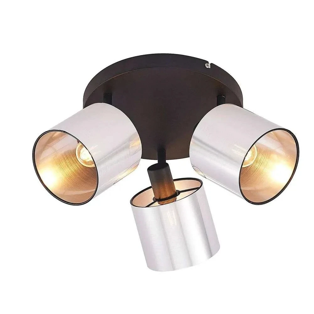 Joudy 3 Round Plafondlamp Alu/Black - Lindby - Koop Online 1 Joudy 3 Round Plafondlamp Alu/Black - Lindby - Koop Online