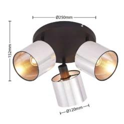 Joudy 3 Round Plafondlamp Alu/Black - Lindby - Koop Online 8 Joudy 3 Round Plafondlamp Alu/Black - Lindby - Koop Online -Woonverlichting Winkel 42519117037193