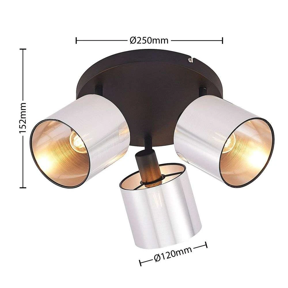 Joudy 3 Round Plafondlamp Alu/Black - Lindby - Koop Online 3 Joudy 3 Round Plafondlamp Alu/Black - Lindby - Koop Online - Afbeelding 3