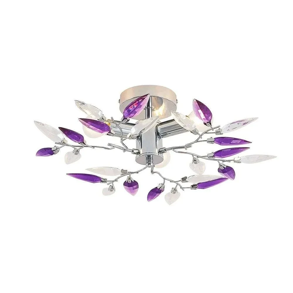 Nursah Plafondlamp Ø45 Chrome/Violett - Lindby - Koop Online 1 Nursah Plafondlamp Ø45 Chrome/Violett - Lindby - Koop Online