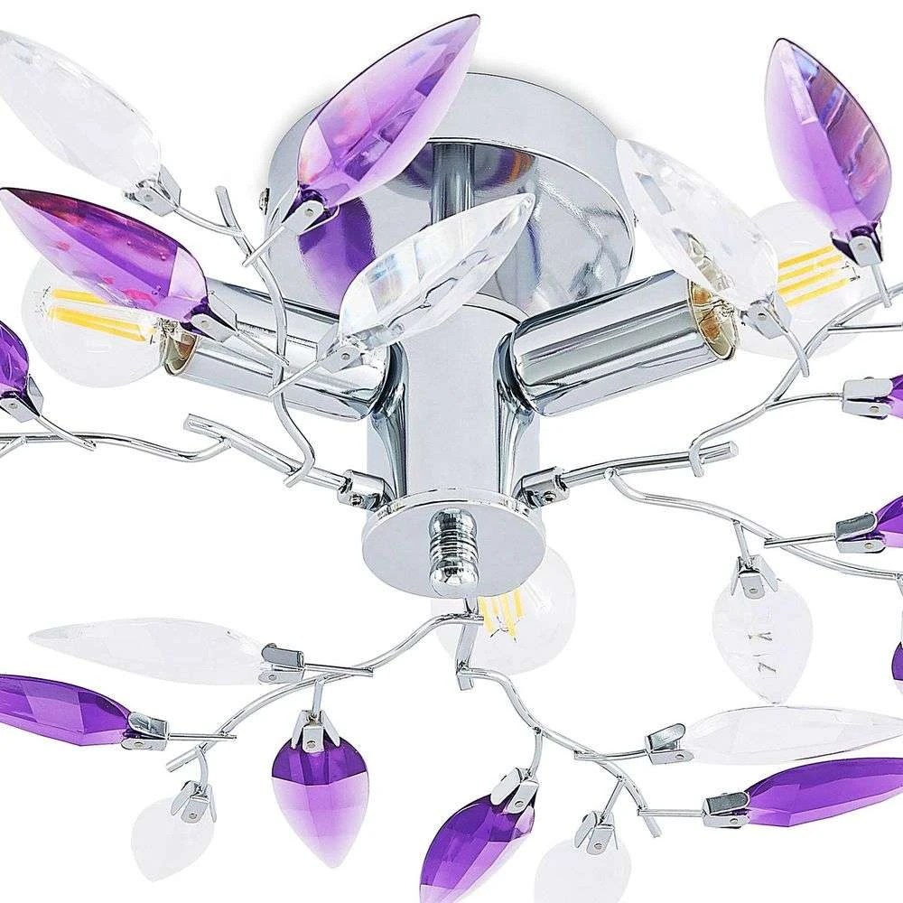 Nursah Plafondlamp Ø45 Chrome/Violett - Lindby - Koop Online 6 Nursah Plafondlamp Ø45 Chrome/Violett - Lindby - Koop Online - Afbeelding 6