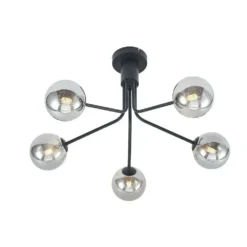 Wynina 5 Plafondlamp Black/Smoke - Lucande - Koop Online