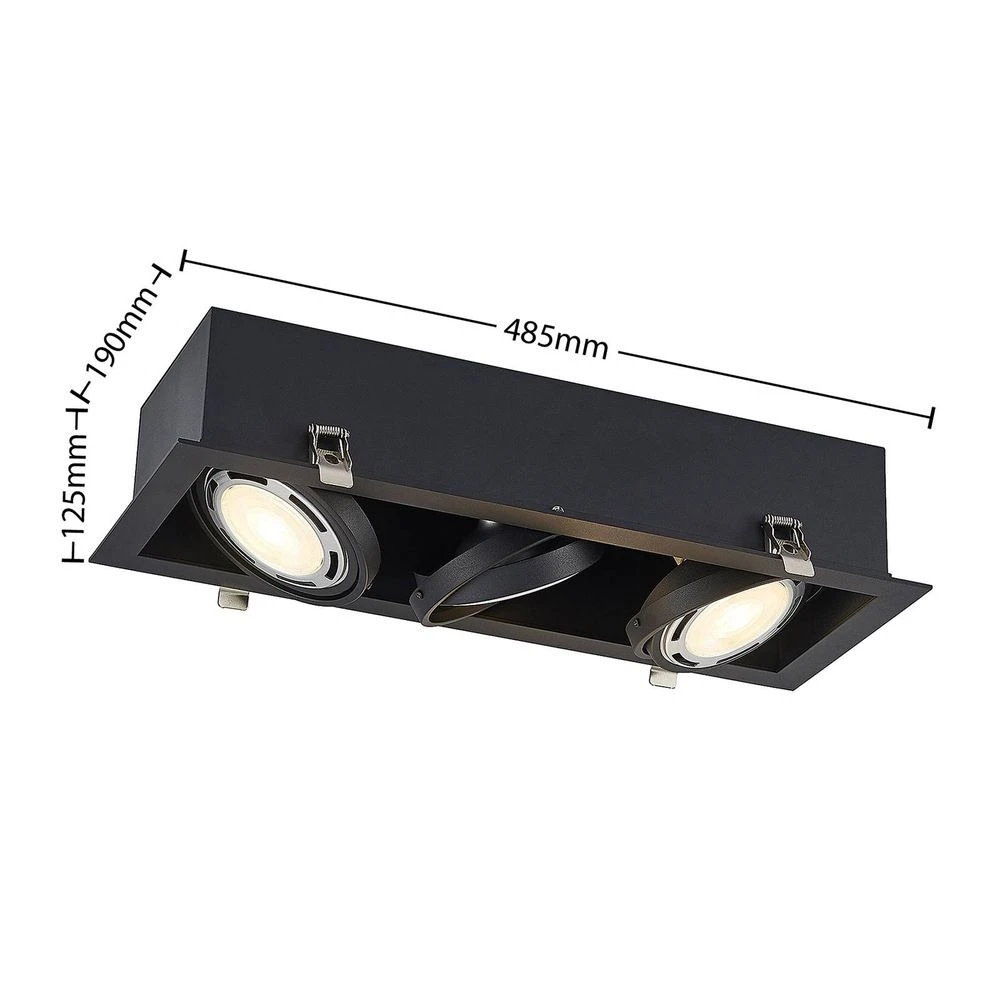 Yasna 3 Ingebouwd Spot Black - Arcchio - Koop Online 3 Yasna 3 Ingebouwd Spot Black - Arcchio - Koop Online - Afbeelding 3