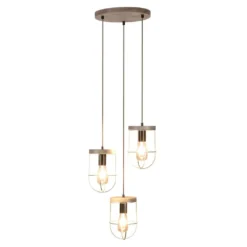 Neptuna Cluster Hanglamp Grey Wood/Black/Grey - Envostar - Koop Online -Woonverlichting Winkel 42519117231374