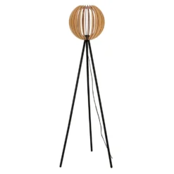 Clay Vloerlamp Black/Wood - Envostar - Koop Online