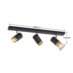 Evaro 3 Plafondlamp Black/Gold - Arcchio - Koop Online -Woonverlichting Winkel 42519117275864