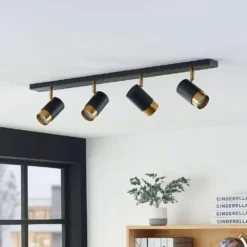 Evaro 4 Plafondlamp Black/Gold - Arcchio - Koop Online -Woonverlichting Winkel 42519117275933