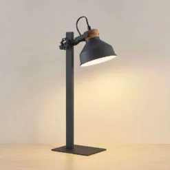 Nefeli Tafellamp Black/Wood - Lindby - Koop Online -Woonverlichting Winkel 4251911743586 4