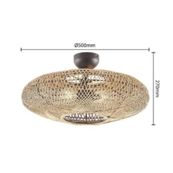 Melvios Plafondlamp Brown - Lindby - Koop Online -Woonverlichting Winkel 4251911751536 4