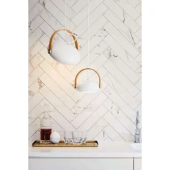 D.C Hanglamp Ø40 White/Oak - Halo Design - Koop Online -Woonverlichting Winkel 5705639734375 2