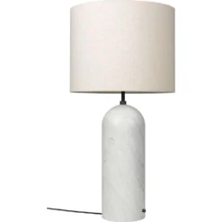 Gravity XL Low Vloerlamp White Marble/Canvas - GUBI - Koop Online