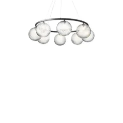Woonverlichting Winkel 5 Miira 8 Circular Kroonluchter Rock Grey/Optic Clear - Nuura - Koop Online