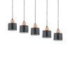 Ilva 5 Hanglamp Black/Wood - Envostar - Koop Online