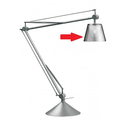 Scherm Voor Archimoon/Romeo Babe K Aluminium Zilver - Flos - Koop Online 3 Scherm Voor Archimoon/Romeo Babe K Aluminium Zilver - Flos - Koop Online - Afbeelding 3