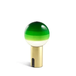 Dipping Light Portable Green/Brushed Brass - Marset - Koop Online