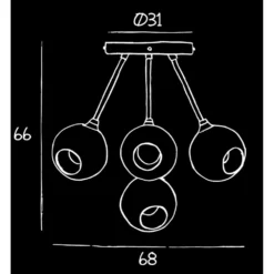 Woonverlichting Winkel -Woonverlichting Winkel Ballroom Molecule7