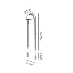 Lampenscherm Een Statief 1000Mm Wit - Light-Point - Koop Online -Woonverlichting Winkel streg stor